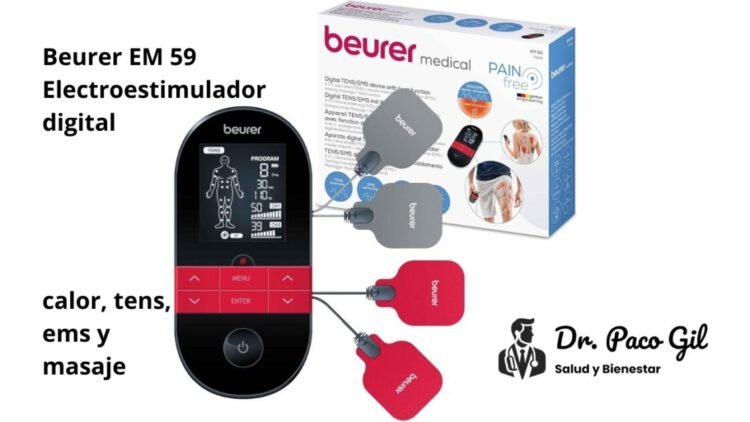 Beurer EM 59 Electroestimulador digital con función calor, tens, ems y masaje