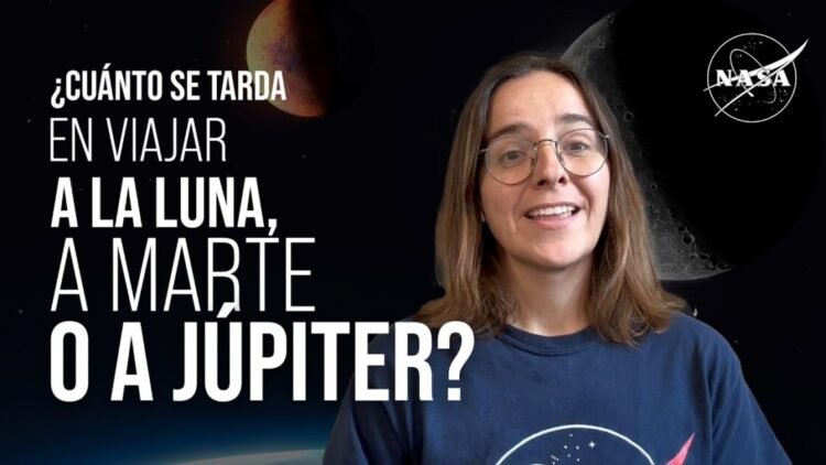¿Cuánto tiempo se tarda en viajar a la Luna, a Marte o a Júpiter?