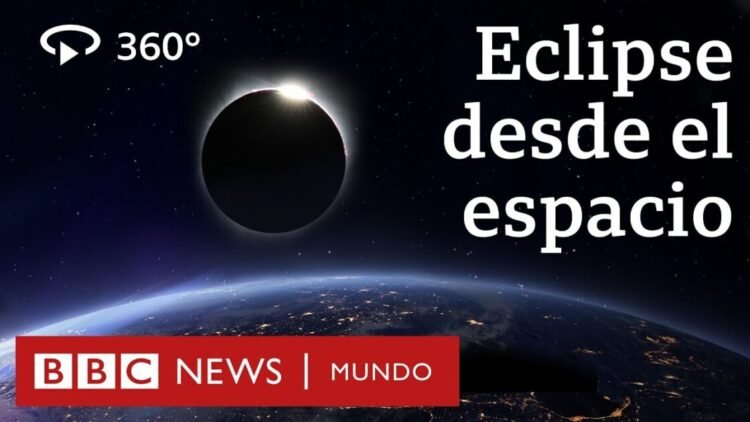 La increíble imagen de un eclipse solar total en 360 grados